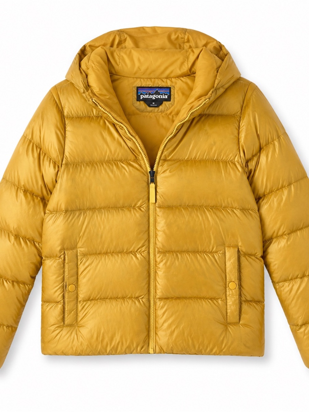 Patagonia Women’s Hooded Down Puffer Jacket XS YELLOW - Picture 3 of 7